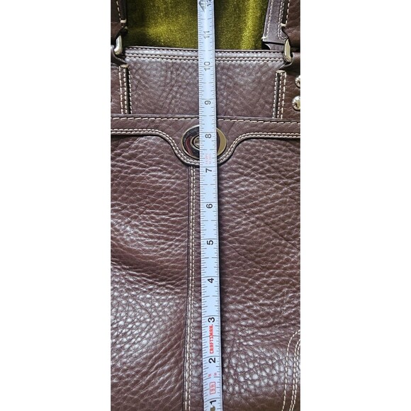 Coach Hamilton Purple Pebbled Leather Shoulder Tote Bag purse F13959 Excellent - Picture 6 of 10